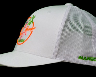 Miami Mango Cannabis Trucker Hat White