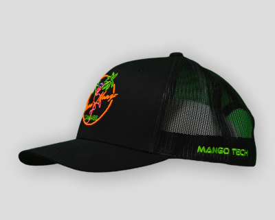 Miami Mango Cannabis Trucker Hat Black